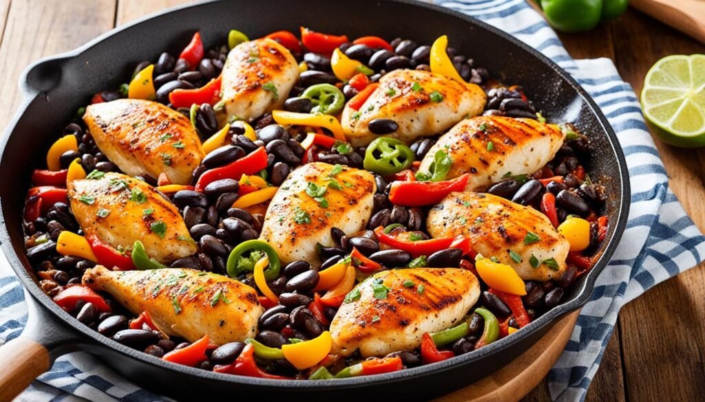 spicy chicken and black bean skillet