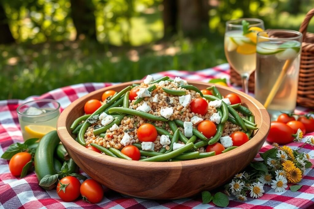 Green Bean and Farro Picnic Salad
