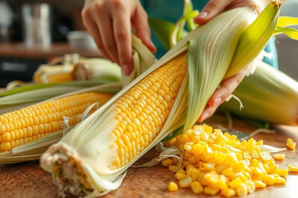 corn shucking corn shucking