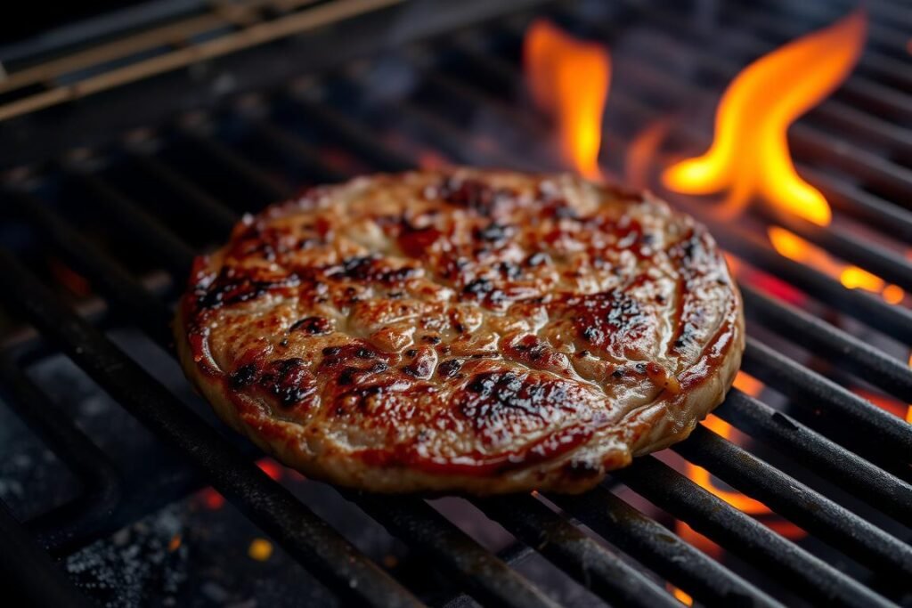 grilled hamburger patty