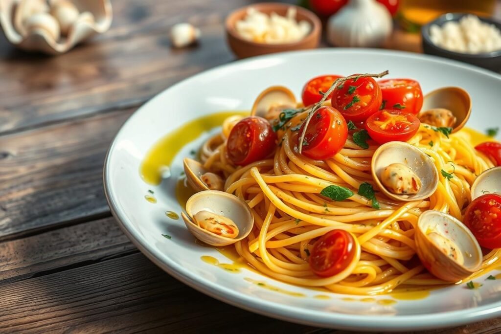 spaghetti with clams