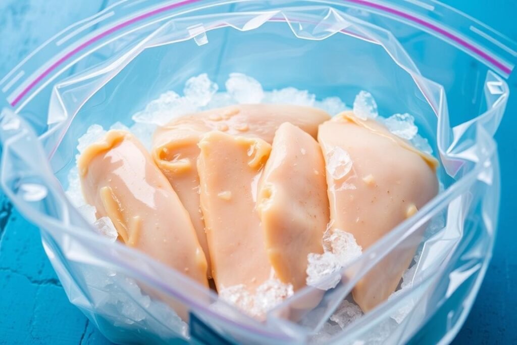 Frozen brined chicken