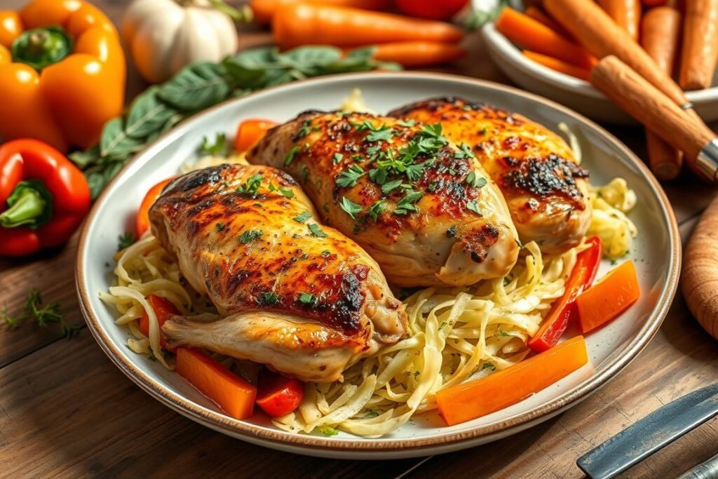 healthy chicken cabbage